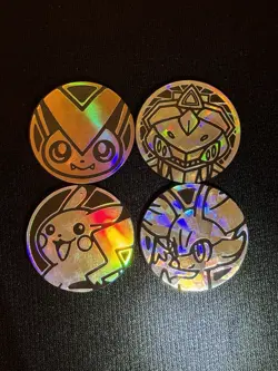 Pokemon TCG Flip Coin Set - Pikachu Victini Genesect Fennekin - Image 3