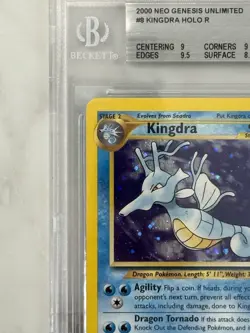 2000 Pokemon Kingdra Holo Neo Genesis Unlimited #8 BGS 9 Mint Rare Vintage - Image 3