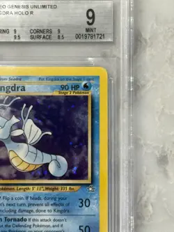 2000 Pokemon Kingdra Holo Neo Genesis Unlimited #8 BGS 9 Mint Rare Vintage - Image 4