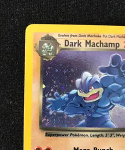 Pokemon TCG Dark Machamp Rare Holo 10/82 Team Rocket LP/NM Condition WOTC 2000 - Image 3