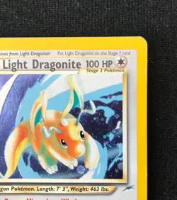 Pokemon TCG Light Dragonite Rare Holo 14/105 Neo Destiny MP Condition WOTC 2002 - Image 4