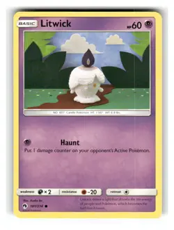 Litwick 101/214 Common Lost Thunder Pokemon Lightly Played - Image 1