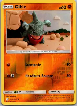 Gible 112/236 Common Unified Minds Pokemon Reverse Holo Near Mint - Image 1