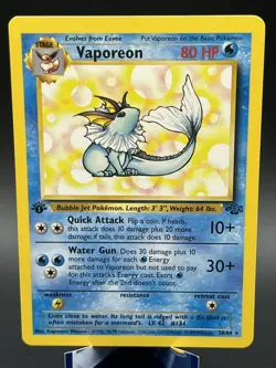 Pokemon TCG Pokemon Jungle #28/64 Vaporeon 1st Edition LP Non Holo Rare - Image 1