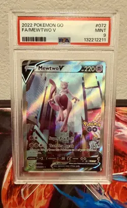 PSA 9 - Pokemon TCG - Mewtwo V (Alt Art) - 072/078 - Pokemon GO - Ultra Rare - Image 3
