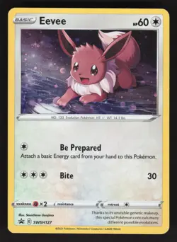 Eevee SWSH127 Pokemon TCG Sword & Shield Promo LP - Image 1