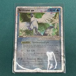 Heavy wear Pokemon TCG 2005 Vintage Articuno EX #32 Black Star Promo Holo - HP - Image 1