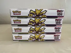 4 Pokemon Alakazam EX TCG Scarlet and Violet 151 Collection Box - Image 1