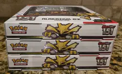 Pokemon Scarlet & Violet 151 Alakazam EX Collection Box X 3 - Brand New - Image 3