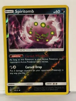 Spiritomb Reverse Holo 47/73 Shining Legends NM Pokemon Fast Ship - Image 1