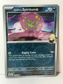 Cynthia's Spiritomb Reverse Holo 129/182 Destined Rivals NM Pokemon Fast Ship - Image 1