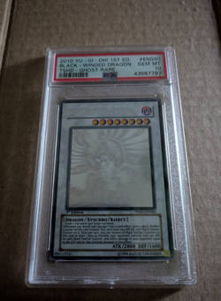 Yu-Gi-Oh Black-Winged Dragon 2010 TSHD-EN040 Ghost Rare 1st Edition PSA 10 - Image 1
