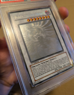 Yu-Gi-Oh Black-Winged Dragon 2010 TSHD-EN040 Ghost Rare 1st Edition PSA 10 - Image 3