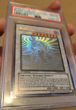 Yu-Gi-Oh Black-Winged Dragon 2010 TSHD-EN040 Ghost Rare 1st Edition PSA 10 - Image 4