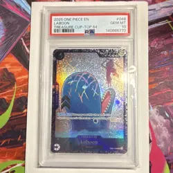 Bandai One Piece CCG Treasure Cup Laboon EB01-048 Top 64 Holo EN 2025 PSA 10 - Image 1