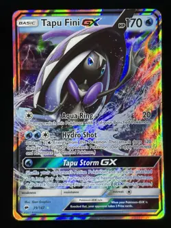 TAPU FINI GX 39/147 BURNING SHADOWS POKEMON TCG NM - Image 1