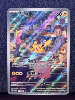Pikachu 173/165 Scarlet & Violet Pokemon 151 IR Illustration Rare C - Image 1