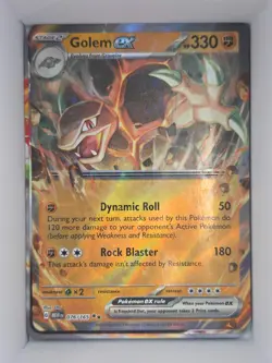 Pokemon TCG Golem ex 076/165 SV: 151 Double Rare Holo (MEW) Near Mint - Image 1