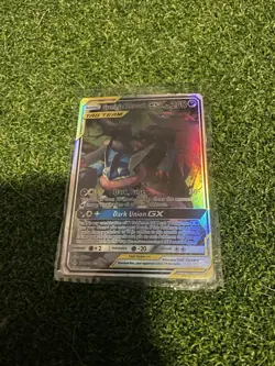 Pokemon Greninja & Zoroark GX TAG TEAM Full Art Ultra Rare Holo 201/214 - Image 1