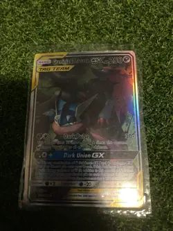 Pokemon Greninja & Zoroark GX TAG TEAM Full Art Ultra Rare Holo 201/214 - Image 2