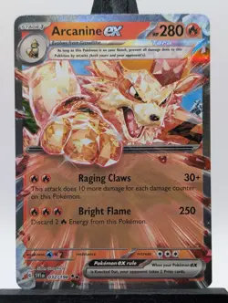 Arcanine ex 032/198 Double Rare Scarlet & Violet Pokemon Near Mint - Image 1