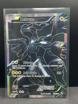 Zekrom 114/114 Full Art BLACK BACKGROUND Black & White Pokemon TCG - Image 1