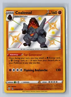 2021 Pokemon Shining Fates Shiny Vault Coalossal #SV069/SV122 - Image 1