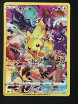 Pokemon Pikachu TCG Crown Zenith 160/159 Secret Rare English NM - Image 1