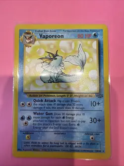 Vaporeon 28/64, Jungle Set, Pokemon TCG, WOTC Vintage 1999, Non Holo Rare, - Image 1