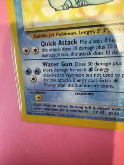 Vaporeon 28/64, Jungle Set, Pokemon TCG, WOTC Vintage 1999, Non Holo Rare, - Image 5