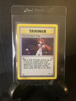 Pokemon Gym Heroes 2000 The Rocket’s Trap #19/132 Trainer Holo Rare LP - Image 1