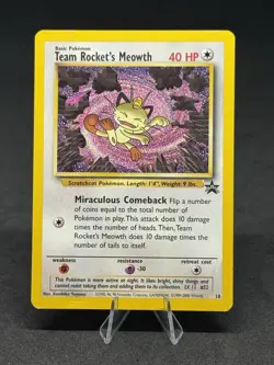 Pokemon Team Rocket's Meowth 18/53 Wotc Promo Regular [6] - Image 1