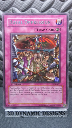 | Yugioh Royal Oppression LOD-091 1st Edition Rare Legacy Of Darkness NM/VLP | - Image 1