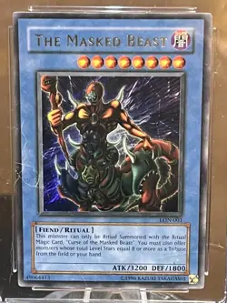 Yu-Gi-Oh! The Masked Beast Ultra Rare #LON-001 CGC 8 - Image 3