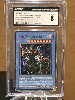 Yu-Gi-Oh! The Masked Beast Ultra Rare #LON-001 CGC 8 - Image 5