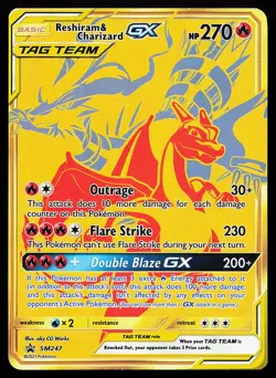 Reshiram & Charizard GX SM247 Holo Sun & Moon Promo Pokemon Card - Image 1