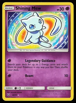 Shining Mew 40/73 Holo Shining Legends Pokemon Card - Image 1