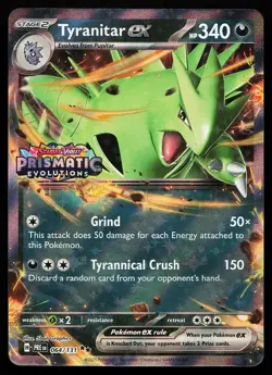 Tyranitar ex 064/131 Holo Prismatic Evolutions Stamped Promo Pokemon Card - Image 1