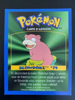 Pokemon: SLOWPOKE #79 [Game Tip Card] - [Kellogg's Canada Cereal Promo (1999)] - Image 1