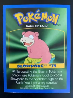 Pokemon: SLOWPOKE #79 [Game Tip Card] - [Kellogg's Canada Cereal Promo (1999)] - Image 2