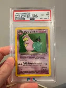 PSA 8 NM-MINT Dark Slowbro Legendary Collection 8/110 HOLO Pokemon Card - Image 1