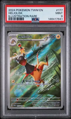 Pokemon TCG Heliolisk Twilight Masquerade Illustration Rare Card 177/167 PSA 9 - Image 1