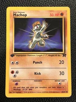 Pokemon TCG Team Rocket Machop 1st Edition 59/82 Card - Image 1