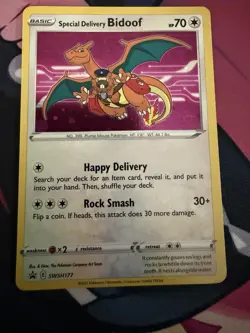 Special Delivery Bidoof SWSH177 SWSH: Sword & Shield Promo Cards Holo - Image 1