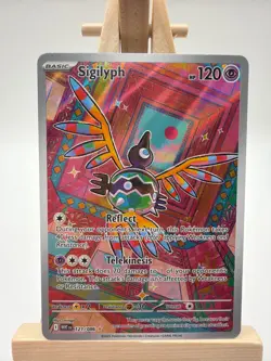 Sigilyph 121/086 White Flare Illustration Rare IR NM English Pokemon Card 2025 - Image 1