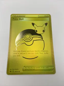 Pokemon Poke Ball SWSH146 Gold Celebrations Card Anniversary Edition - Image 1