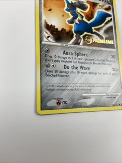 Pokemon Lucario 53/127 Diamond & Pearl Prerelease Promo 90 HP English TCG Card - Image 3