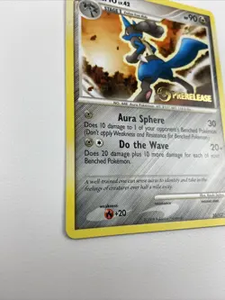 Pokemon Lucario 53/127 Diamond & Pearl Prerelease Promo 90 HP English TCG Card - Image 3