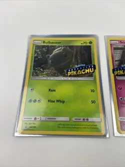 Detective Pikachu Holo Pokemon Card Lot Stamped Cards- Bulbasaur, Psyduck! - Image 2