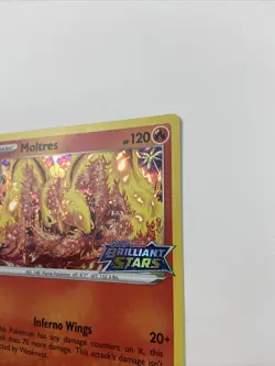 Moltres SWSH185 Stamped Brilliant Stars Pokemon Card TCG NM Black Star Promo - Image 5